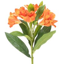 daiktų Dirbtinė alstroemerija, oranžinė gėlė, dirbtinė puokštės dekoracija, 75 cm, 3 vnt.