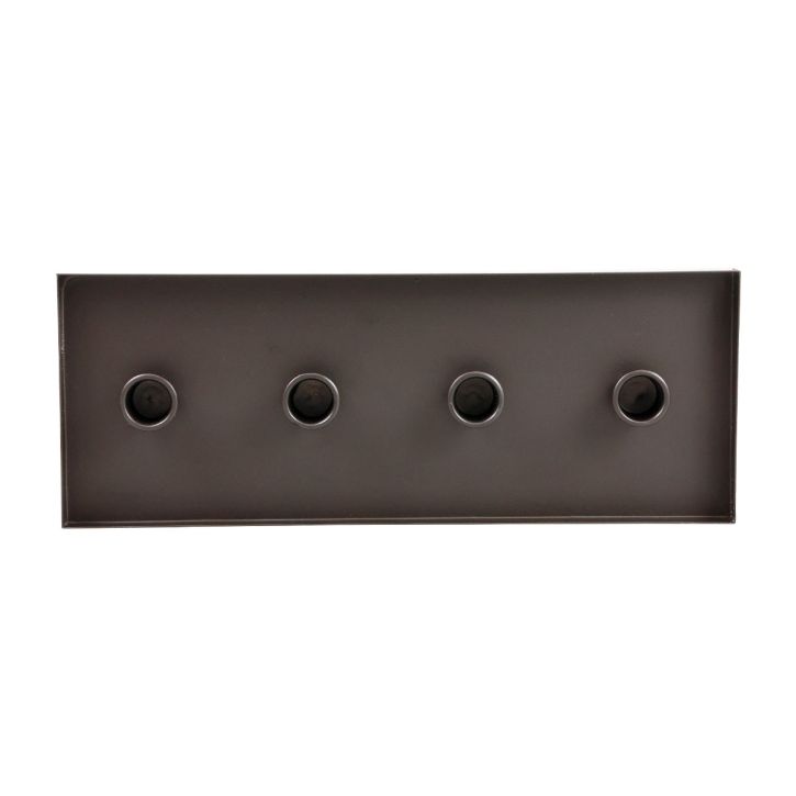 daiktų Metalinė žvakidė, juoda, žvakių padėklas, 35x13x2cm