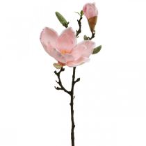 Magnolijos rožinė dirbtinių gėlių dekoracija Dirbtinio žiedo šakelė H40cm