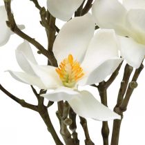Dirbtinės magnolijos šakelės balta deko šakelė H40cm 4vnt