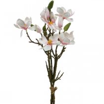 Dirbtinės magnolijos šakos Rožinės dirbtinės gėlės H40cm 4vnt kekėje