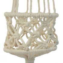 daiktų Macrame pakabinamas dekoravimo kremas boho stiliaus Ø12cm H79cm