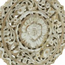 Mandala į vietą, gėlių medžio apdaila, stalo puošmena, vasaros dekoracija shabby chic nature H39.5cm Ø30cm