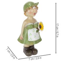 daiktų Dekoratyvinės valstiečių poros figūrėlės, smagi svetainės ir vasaros puošmena interjerui, 17 cm, 2 vnt.