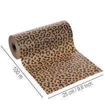 daiktų Rankogalių popierius, leopardo raštas, ritinėlis 25 cm 100 m, dovanų pakavimui
