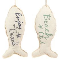 daiktų Jūrinė dekoratyvinė žuvelė pakabinimui audiniu 34×14,5cm 2vnt