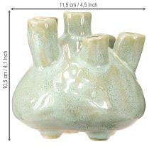 daiktų Maritime Decoration Vaza Coral Optic Šviesiai žalia Ø11.5cm H10cm