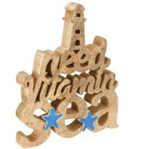 daiktų Jūrinė medinė dekoracija “Man reikia vitamino jūros” mango mediena 27×33cm