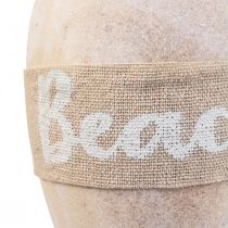 Jūrinis dekoravimo plūduras, kabantis dekoracinis plūduras &quot;Beach&quot; 27×8,5cm