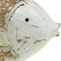 Jūrinė dekoracija žuvies mediena medinė žuvis shabby chic 28×15cm