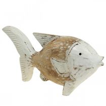 Jūrinė dekoracija žuvies mediena medinė žuvis shabby chic 28×15cm