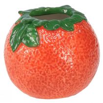Viduržemio jūros dekoratyvinė oranžinė vaza gėlių vazonas keramikinis Ø9cm