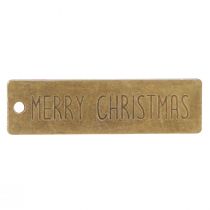 daiktų Linksmų Kalėdų Kalėdinis pakabukas metalinis 7x2cm 6 vnt