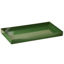 daiktų Metalinis dekoratyvinis padėklas, stačiakampis, žalias, 30 × 15 cm