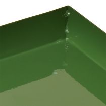 daiktų Metalinis dekoratyvinis padėklas, stačiakampis, žalias, 30 × 15 cm