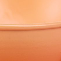daiktų Metalinis dekoratyvinis puodelis oranžinis Ø11,5cm H6cm su lėkšte 2 vnt