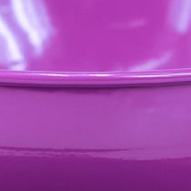 daiktų Metaliniai dekoratyviniai puodeliai Ø16cm H9cm arbatos puodeliai su lėkštute violetiniai 2vnt.