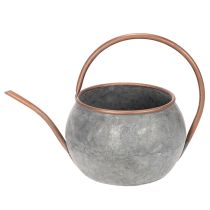 daiktų Metalinis dekoratyvinis laistytuvas, vintažinio kaimiško stiliaus, sodo puošmena, sodinimui, sidabro vario spalvos, ilgis 41 cm, Ø 26 cm, aukštis 30 cm