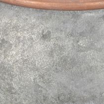 daiktų Metalinis dekoratyvinis laistytuvas, vintažinio kaimiško stiliaus, sodo puošmena, sodinimui, sidabro vario spalvos, ilgis 41 cm, Ø 26 cm, aukštis 30 cm