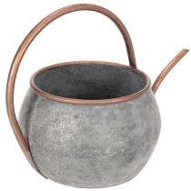 daiktų Metalinis dekoratyvinis laistytuvas, vintažinio kaimiško stiliaus, sodo puošmena, sodinimui, sidabro vario spalvos, ilgis 41 cm, Ø 26 cm, aukštis 30 cm