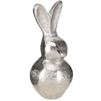 daiktų Dekoratyvinis Bunny Silver – Moderni Velykinė figūrėlė iš metalo stilingai pavasario puošybai 11cm 3 vnt