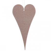 daiktų Pakabinamos dekoratyvinės širdelės, skirtos pakabinti oranžinė/violetinė 15cm 6 vnt