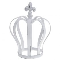 daiktų Metalinis vainikas baltas Ø13cm H17,5cm