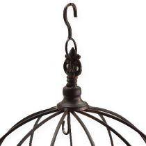 daiktų Metalinė karūnėlė pakabinimui rūdžių ruda Ø31cm H31cm