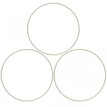 daiktų Metalinis žiedo dekoro žiedas Scandi ring deco loop gold Ø20.5cm 6vnt