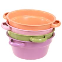 daiktų Metalinis dekoratyvinis dubuo, 4 pavasario spalvos, Ø17 cm, 4 dalys