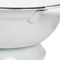 daiktų Metalinis dekoratyvinis dubuo, baltas ir juodas, Ø16,5 cm, aukštis 6,5 cm, 4 dalys