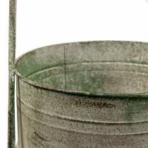 Metalinis stovas su vazonais pilka, žalia H68cm