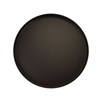 daiktų Metalinis padėklas apvalus žvakių padėklas juodas Ø20cm H2,5cm 2vnt