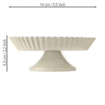 daiktų Pilkos spalvos dekoratyvinė metalinė lėkštė su pagrindu Ø14cm 2 vnt.