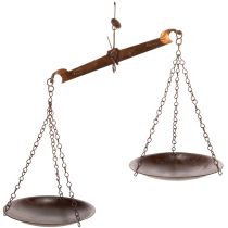 daiktų Nostalgiško dizaino mastelio dekoracija virtuvei ir svetainei, vintažinis stilius, 58 cm