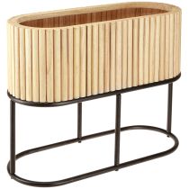 daiktų Mini pakeliama lova jardiniere vazonas medinis ovalus 50×20cm H40cm