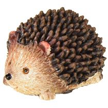 daiktų Mini ežiuko dekoratyvinės rudens figūrėlės, rankomis dažytos 4 × 2,5 × 2 cm, 6 vnt.