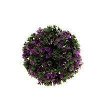 Mini dekoratyvinis rutulys violetinis su dirbtinėmis gėlėmis Ø10cm 1vnt