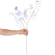 daiktų Dirbtinai žydinti šakelė su vaivorykštiniais žiedais, 80 cm