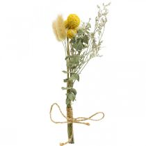 Mini puokštė džiovintų gėlių boho, džiovintų gėlių floristika L22cm