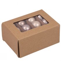 daiktų Mini kalėdiniai rutuliukai stiklo medžio rutuliai kašmyro Ø3cm 22 vnt