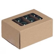 daiktų Mini kalėdiniai rutuliai stiklinis žalias emalis Ø3cm 22 vnt