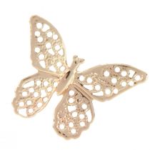 daiktų Mini drugeliai metalo sklaidos dekoracija auksinė 3cm 50vnt