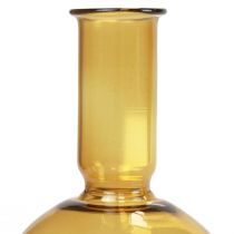 daiktų Mini vaza geltono stiklo vaza gėlių vazos stiklas Ø8cm H16,5cm