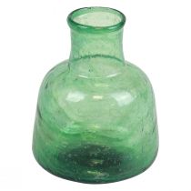daiktų Mini stiklinė vaza gėlių vaza žalia Ø8,5cm H11cm