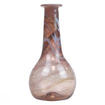 Mini stiklinė vaza gėlių vaza violetinė Ø7,5cm H15cm