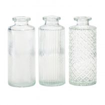 daiktų Mini vazos stiklinės dekoratyvinės butelio vazos Ø5cm H13cm 3vnt