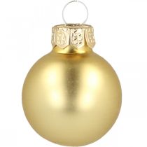 daiktų Mini kalėdiniai rutuliukai stikliniai auksiniai Ø2,5cm 24vnt