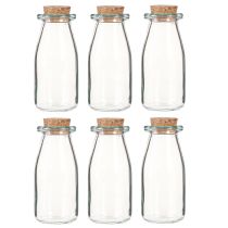 daiktų Mini vazos stiklinės vazos su kamščiais A13.5cm Ø5.5cm 6vnt.