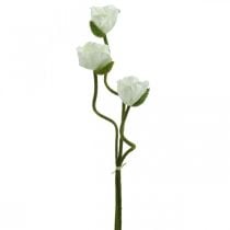 Dirbtinė gėlė Dirbtinė aguona Kukurūzų Rožė Balta L55/60/70cm Rinkinys iš 3 vnt.